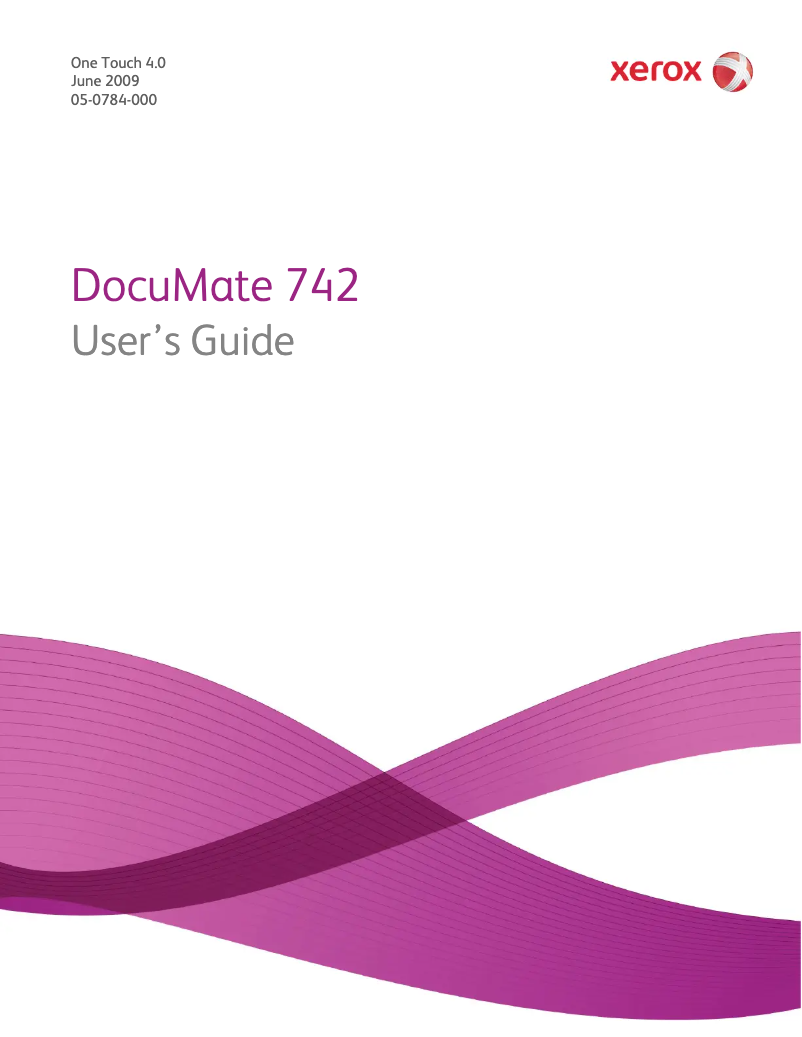 Page 1 de la notice Manuel utilisateur Xerox DocuMate 742