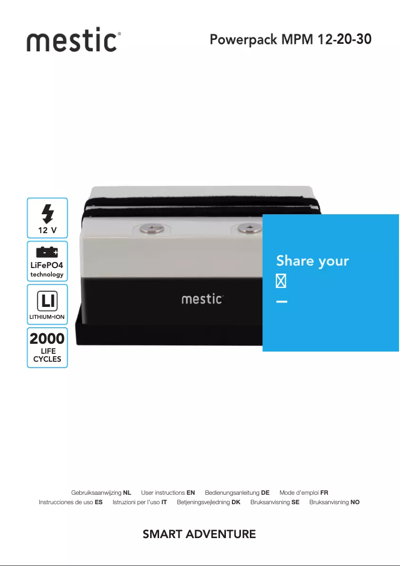 Page 1 de la notice Manuel utilisateur Mestic MPM-20