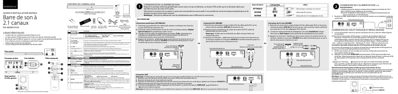 Page 1 de la notice Guide de démarrage rapide Insignia NS-SBAR21F20