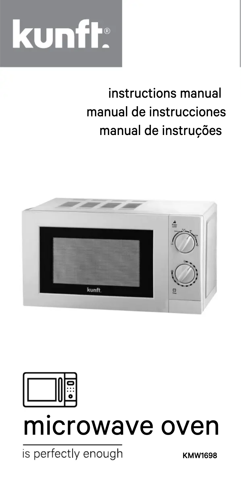 Page 1 de la notice Manuel utilisateur Kunft KMW1698