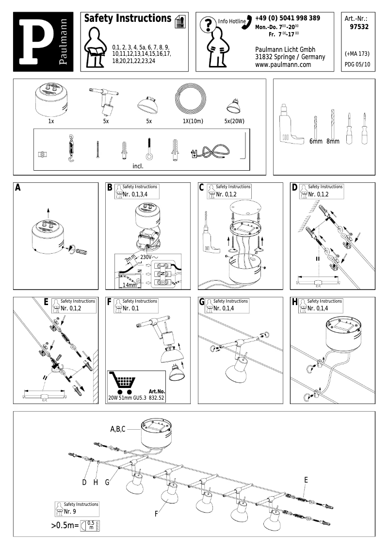 Page 1 de la notice Manuel utilisateur Paulmann Sheela 975.32