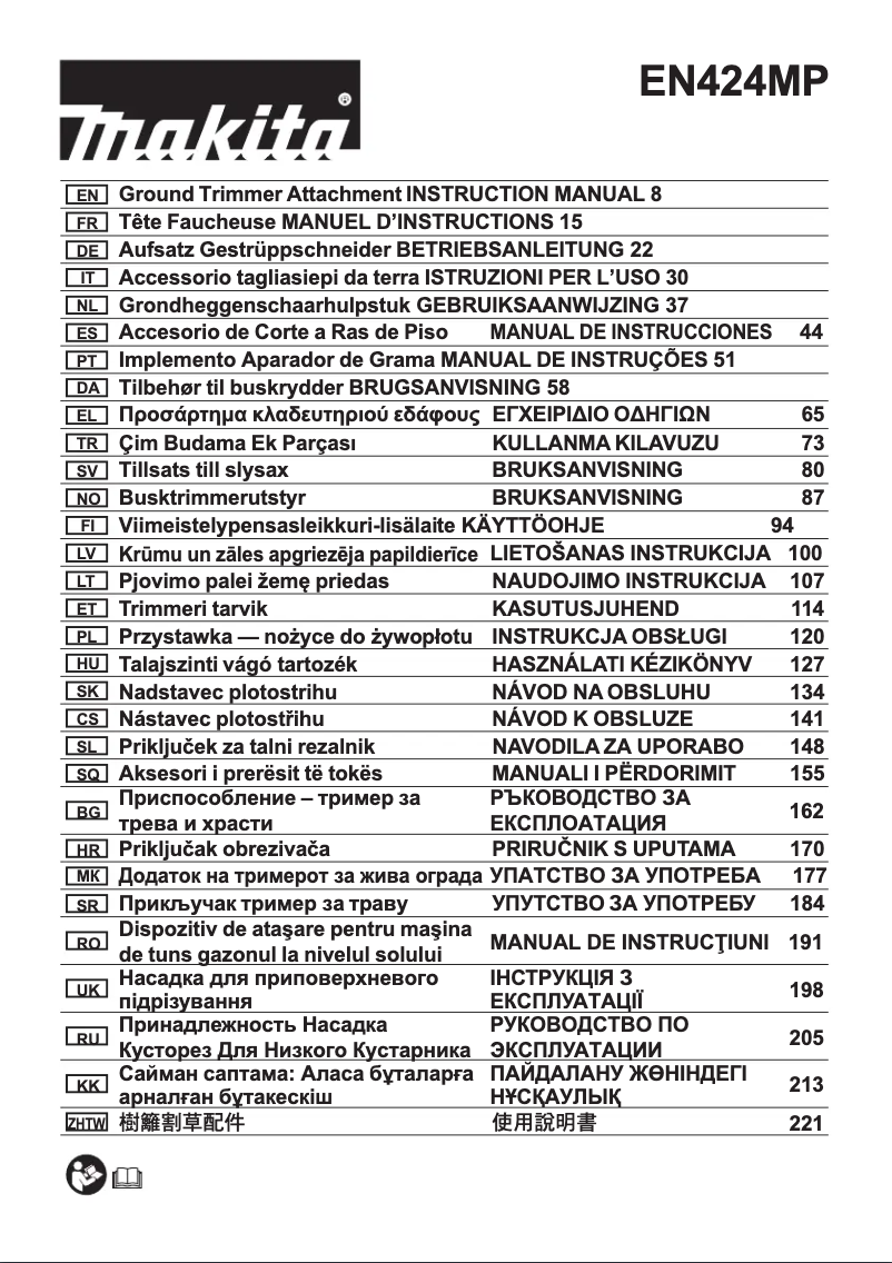 Page 1 de la notice Manuel utilisateur Makita EN424MP