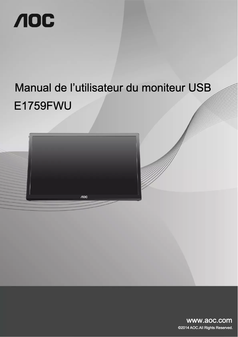 Image de la première page du manuel de l'appareil E1759FWU