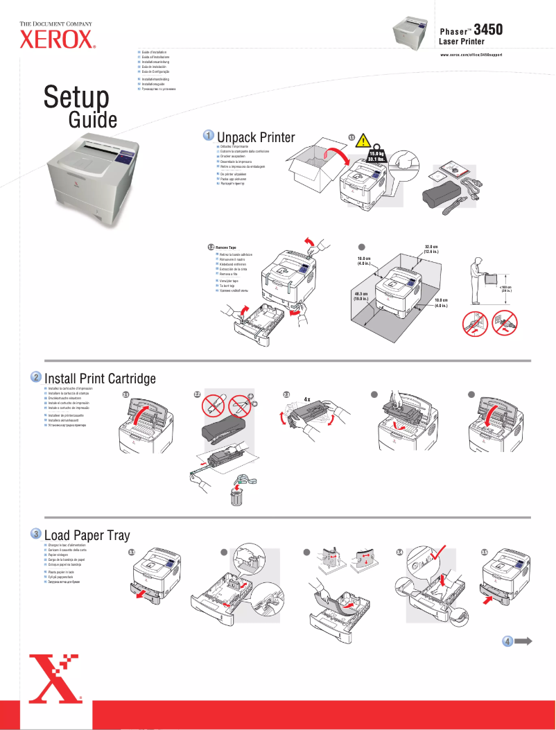 Image de la première page du manuel de l'appareil Phaser 3450
