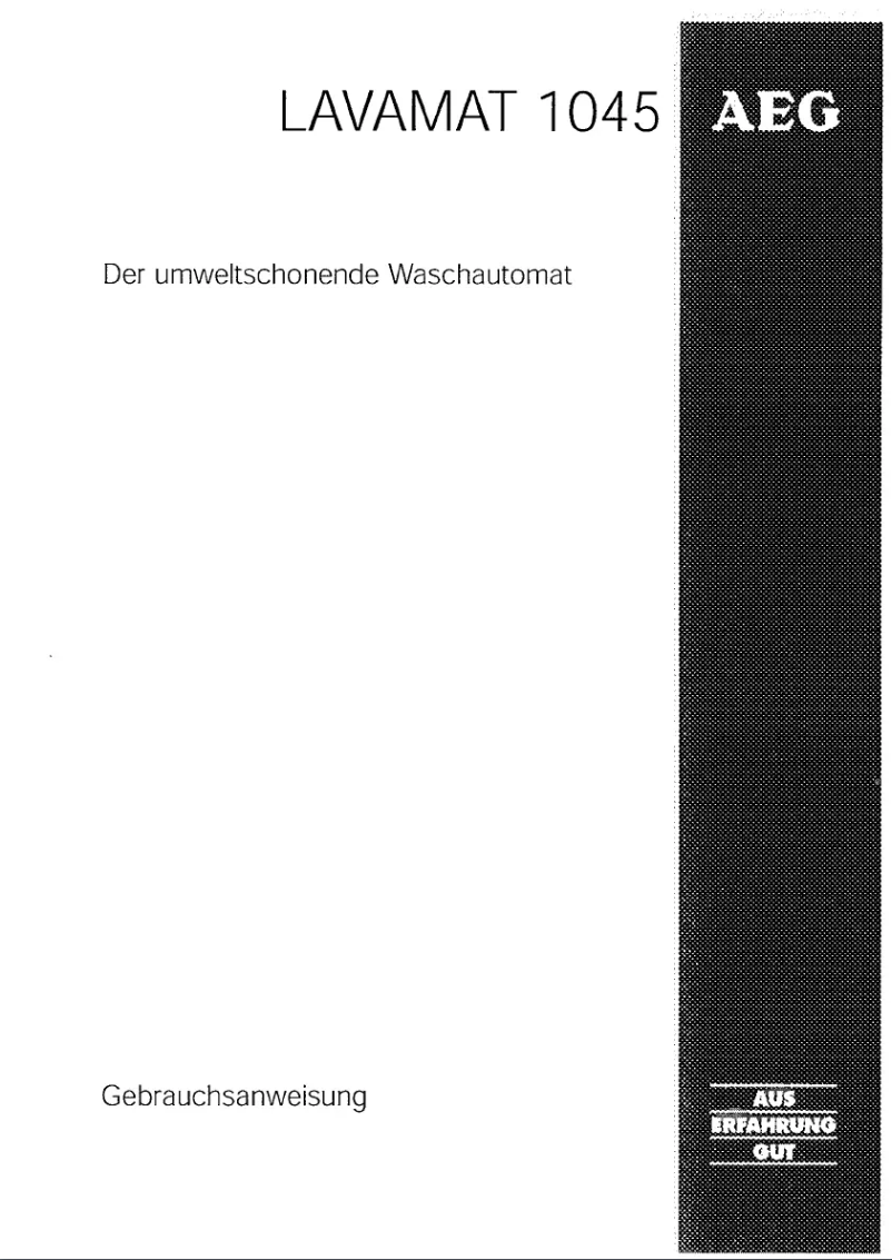 Page 1 de la notice Manuel utilisateur AEG Lavamat 1045