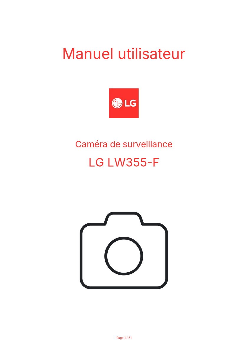 Page n°1 - Manuel utilisateur LG LW355-F