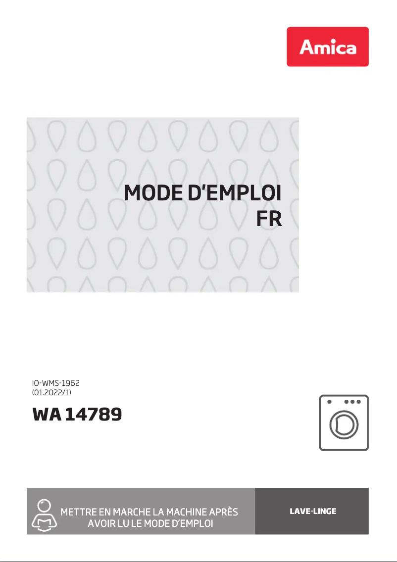 Image de la première page du manuel de l'appareil WA 14789