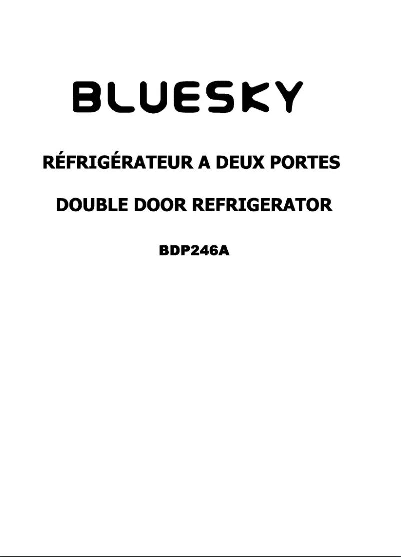 Page n°1 - Manuel utilisateur Bluesky BDP 246A