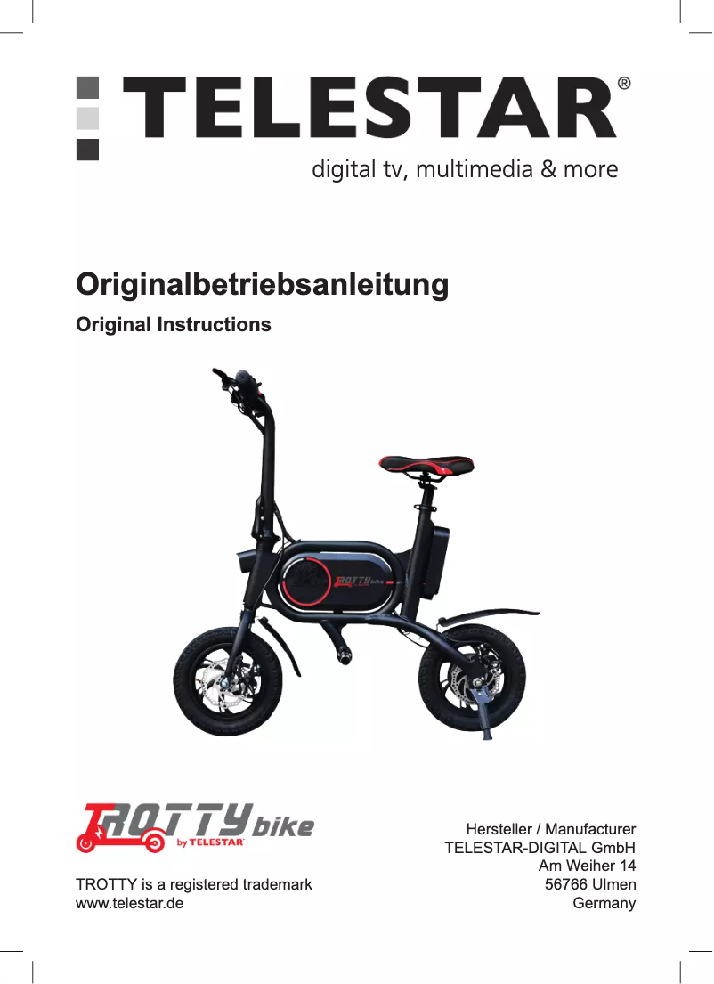 Imagen de la primera página del manual del dispositivo Trotty