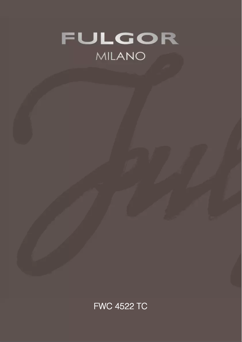Página 1 del manual Manual de usuario Fulgor Milano FWC 4522 TC X S