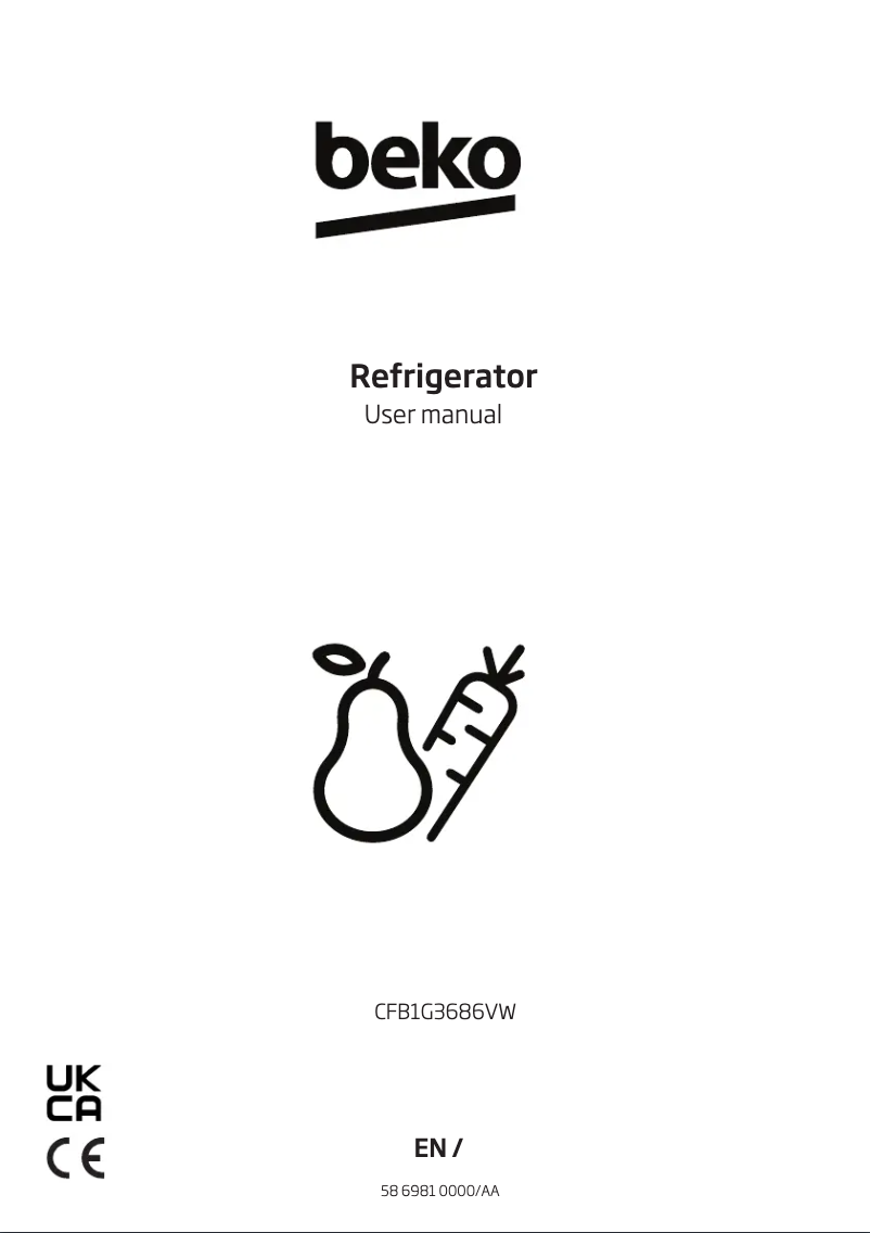 Image de la première page du manuel de l'appareil CFB3G3686VW