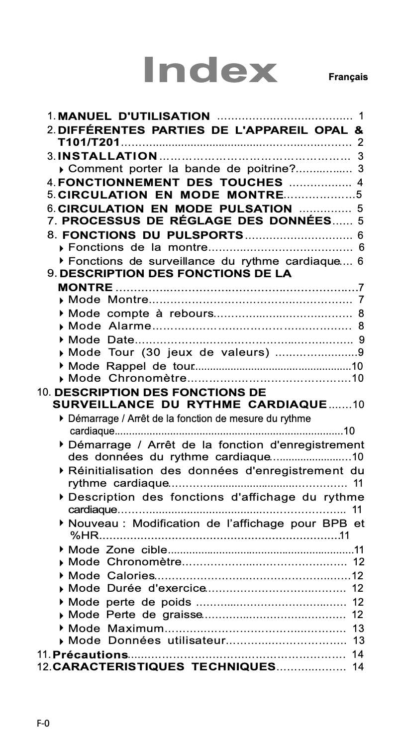 Image de la première page du manuel de l'appareil Elite T-201