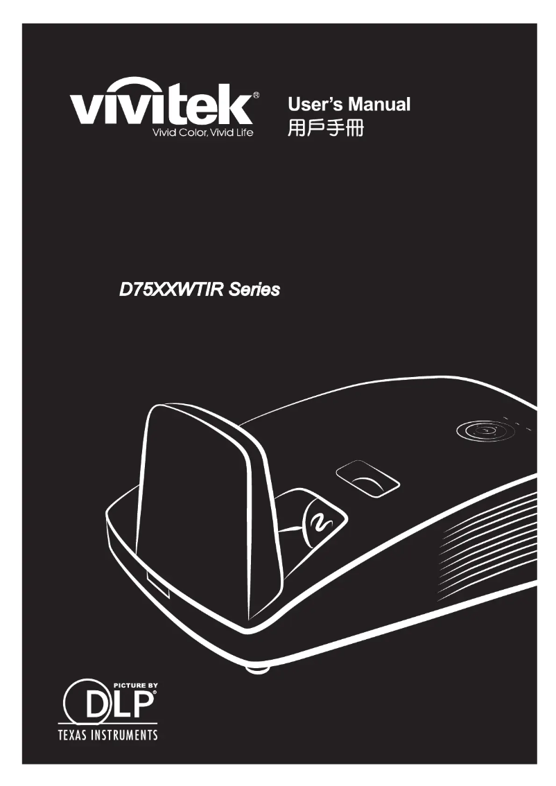 Page 1 de la notice Manuel utilisateur Vivitek D755WTIR