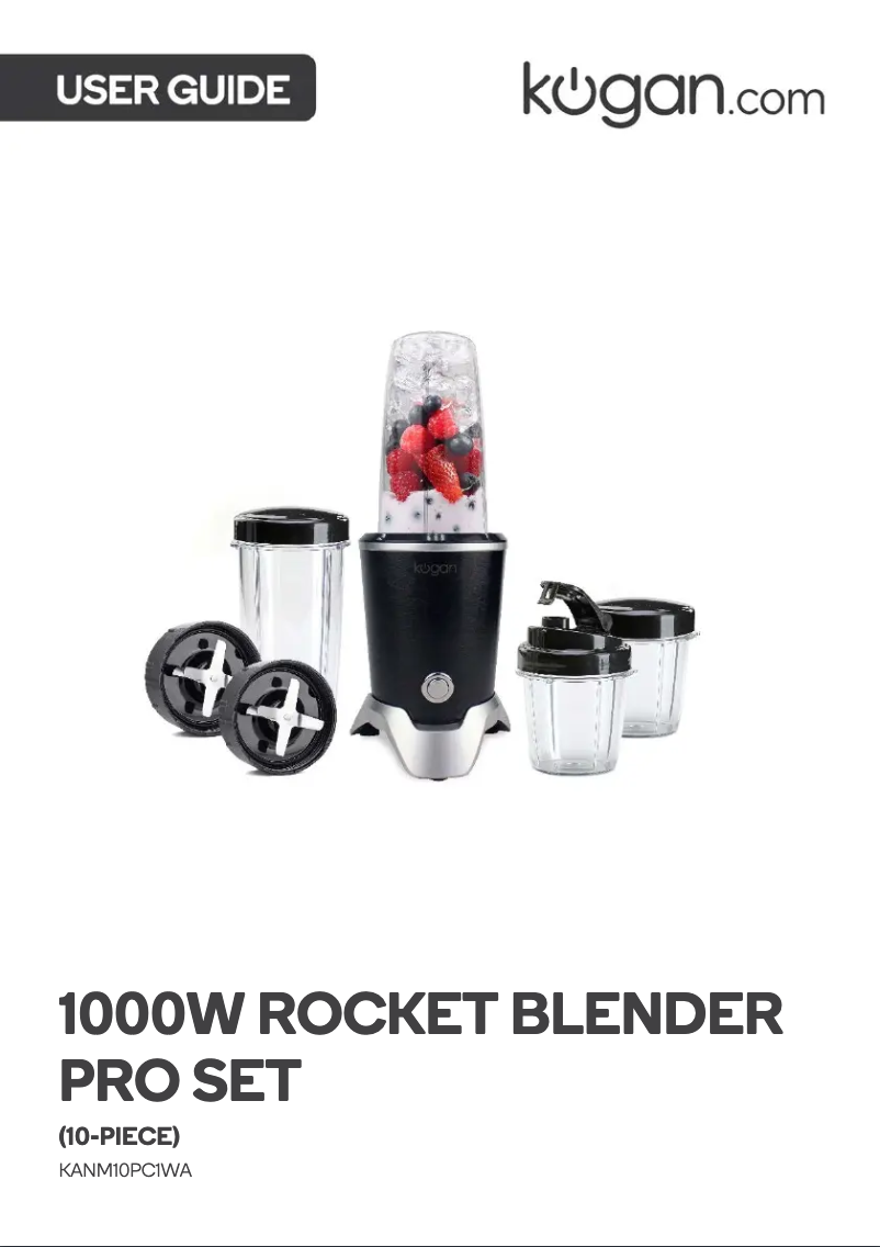 Page n°1 - Manuel utilisateur Kogan KANM10PC1WA