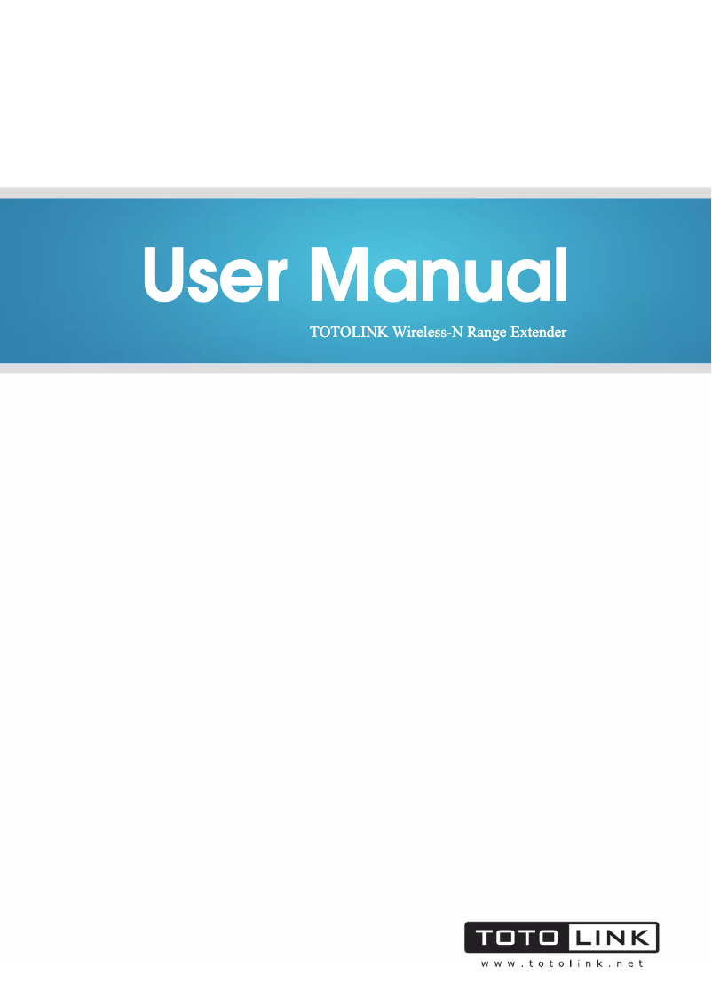 Page n°1 - Manuel utilisateur Totolink EX300
