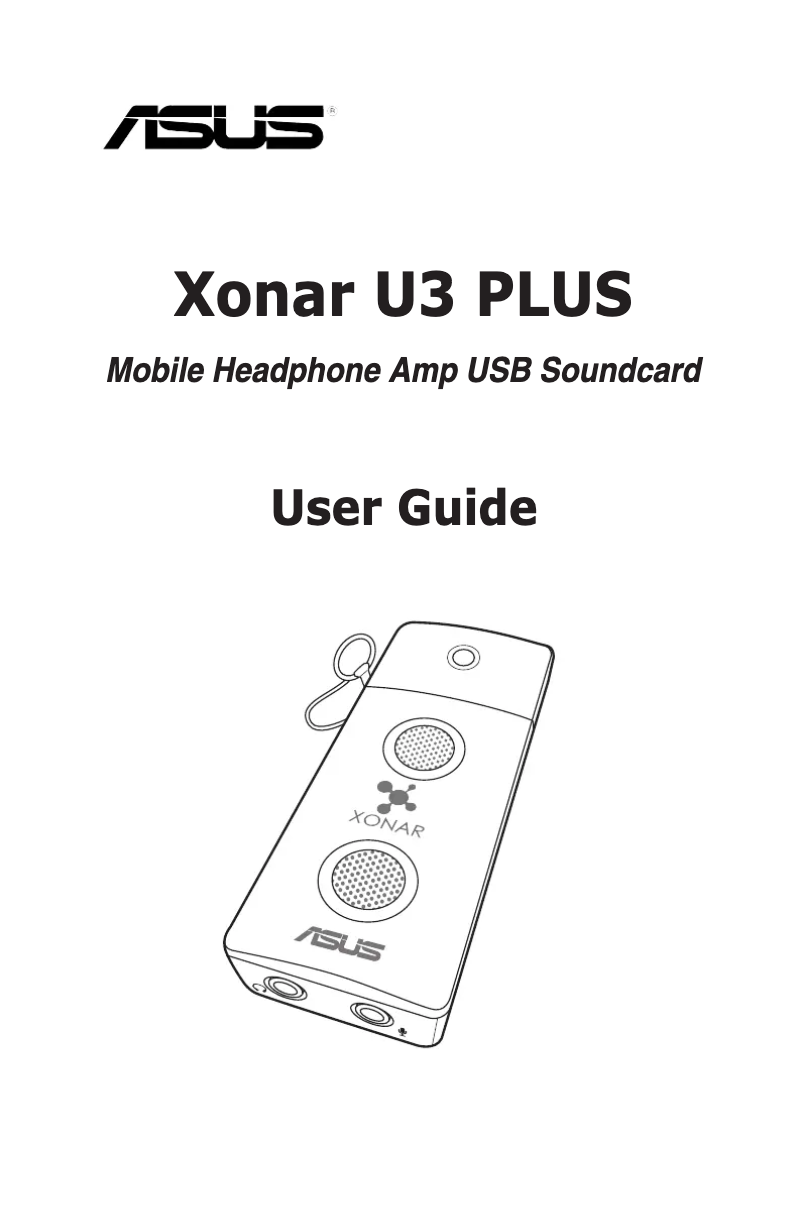 Image de la première page du manuel de l'appareil Xonar U3 Plus