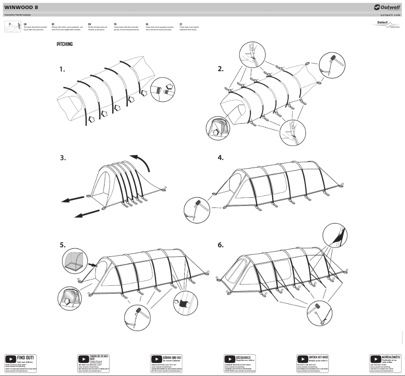 Page 1 de la notice Manuel utilisateur Outwell Winwood 8