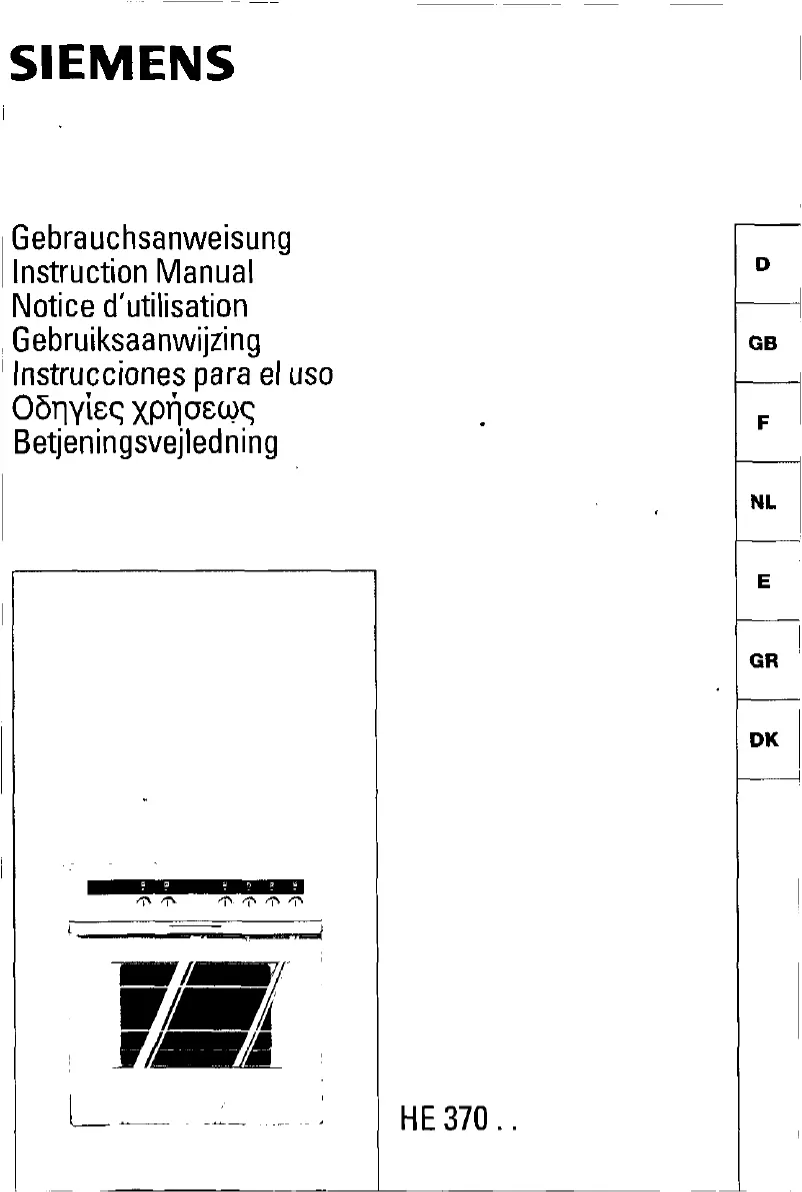 Page n°1 - Manuel utilisateur Siemens HE37050