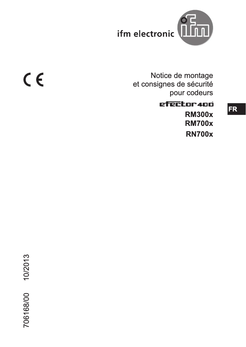 Page 1 de la notice Manuel utilisateur IFM RM3001
