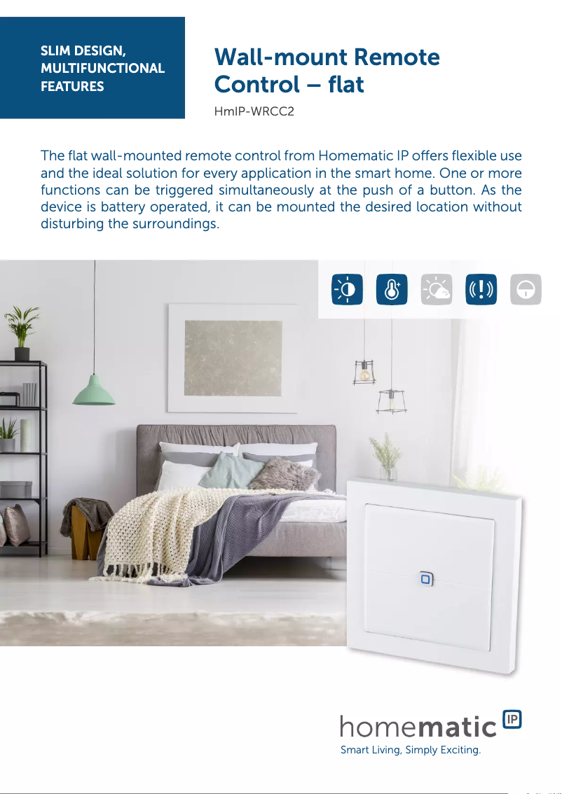 Page 1 de la notice Fiche technique Homematic IP HmIP-WRCC2