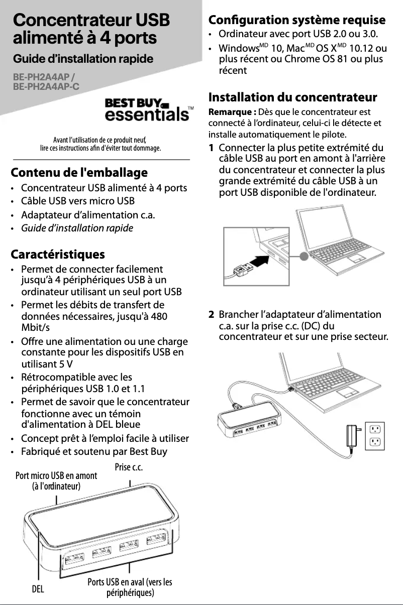 Page n°1 - Manuel utilisateur Best Buy BE-PH2A4AP