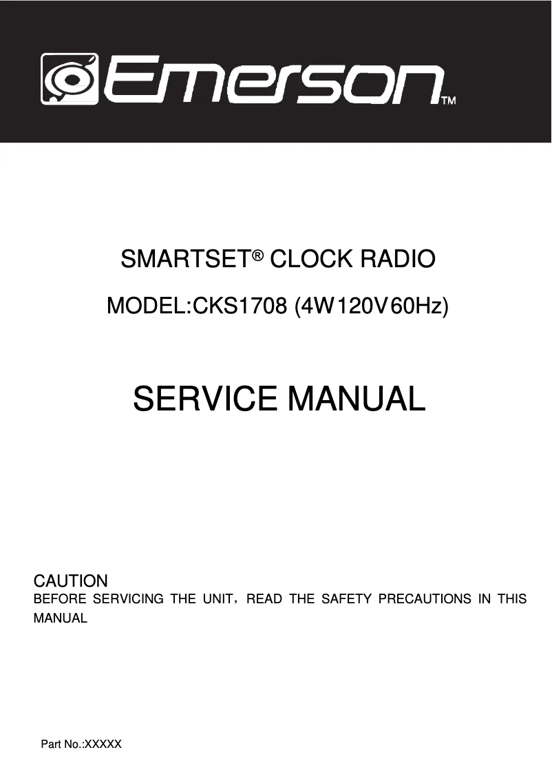 Page 1 de la notice Manuel utilisateur Emerson SmartSet CKS1507