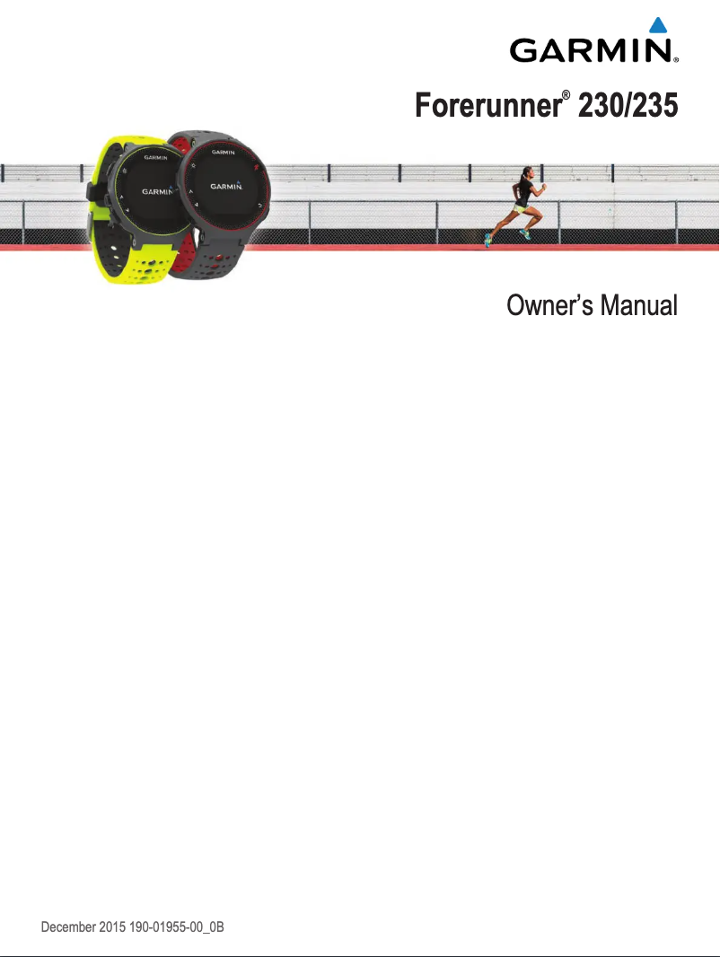 Page 1 de la notice Manuel utilisateur Garmin Forerunner 230