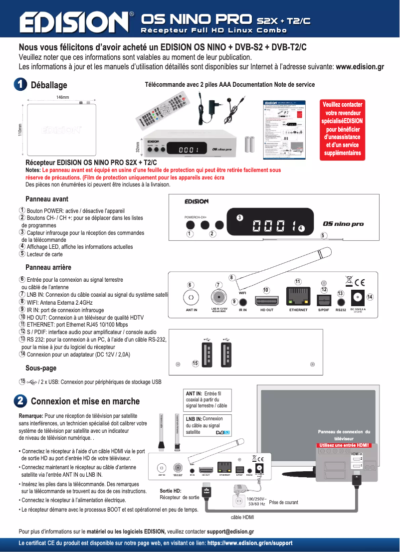 Image de la première page du manuel de l'appareil OS Nino PRO