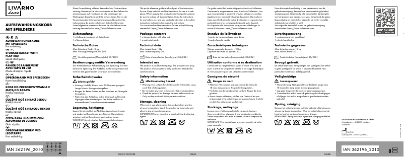 Page 1 de la notice Manuel utilisateur Livarno Lux IAN 362196