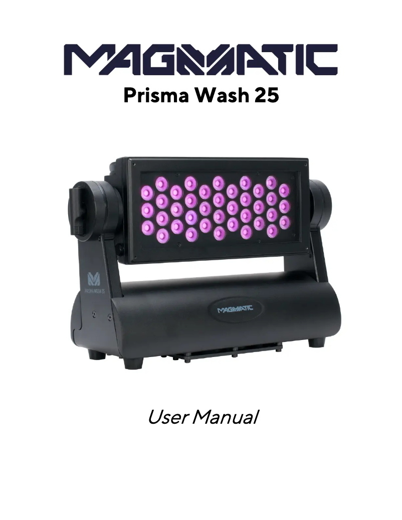 Page n°1 - Manuel utilisateur Magmatic Prisma Wash 25