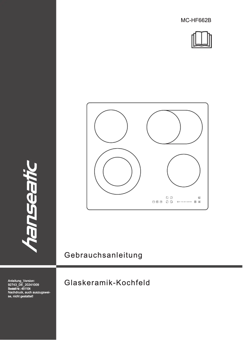 Página 1 del manual Manual de usuario Hanseatic MC-HF662B