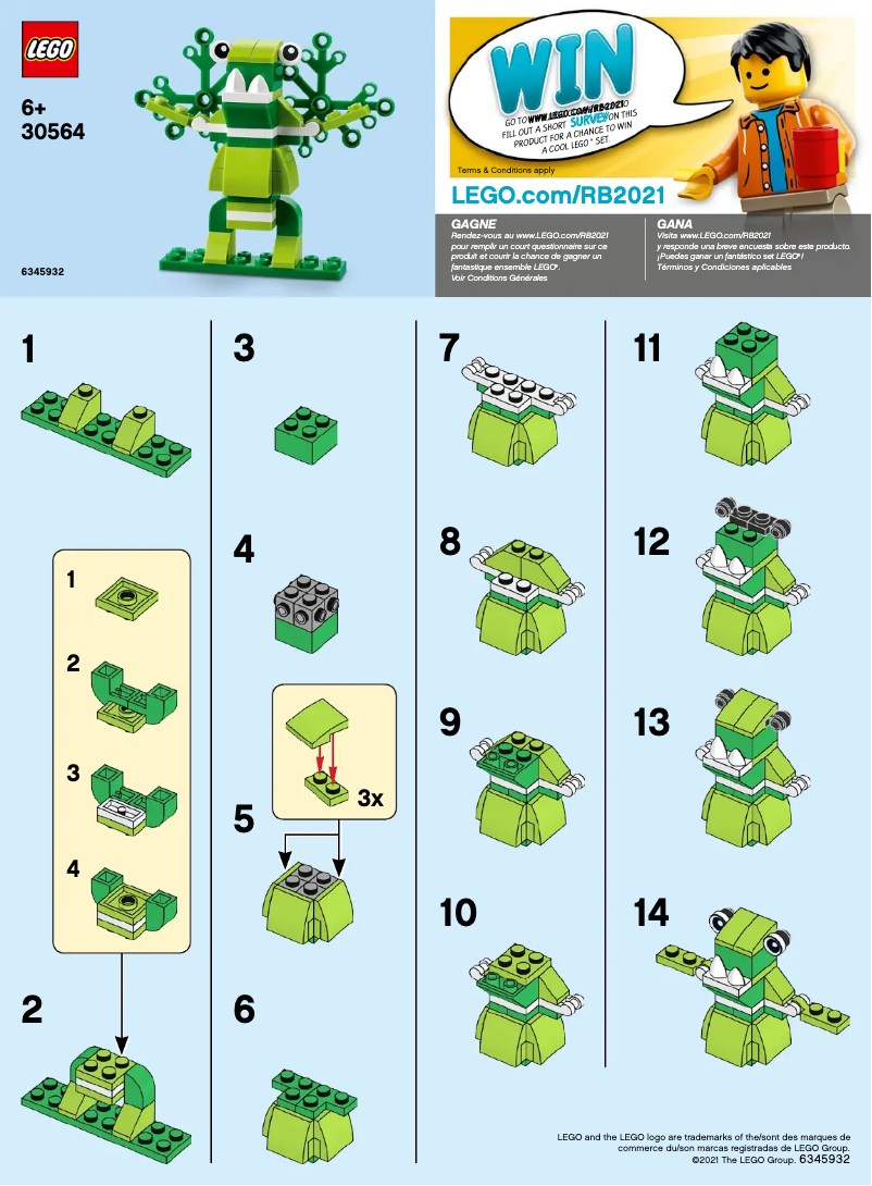 Page n°1 - Manuel utilisateur Lego 30564