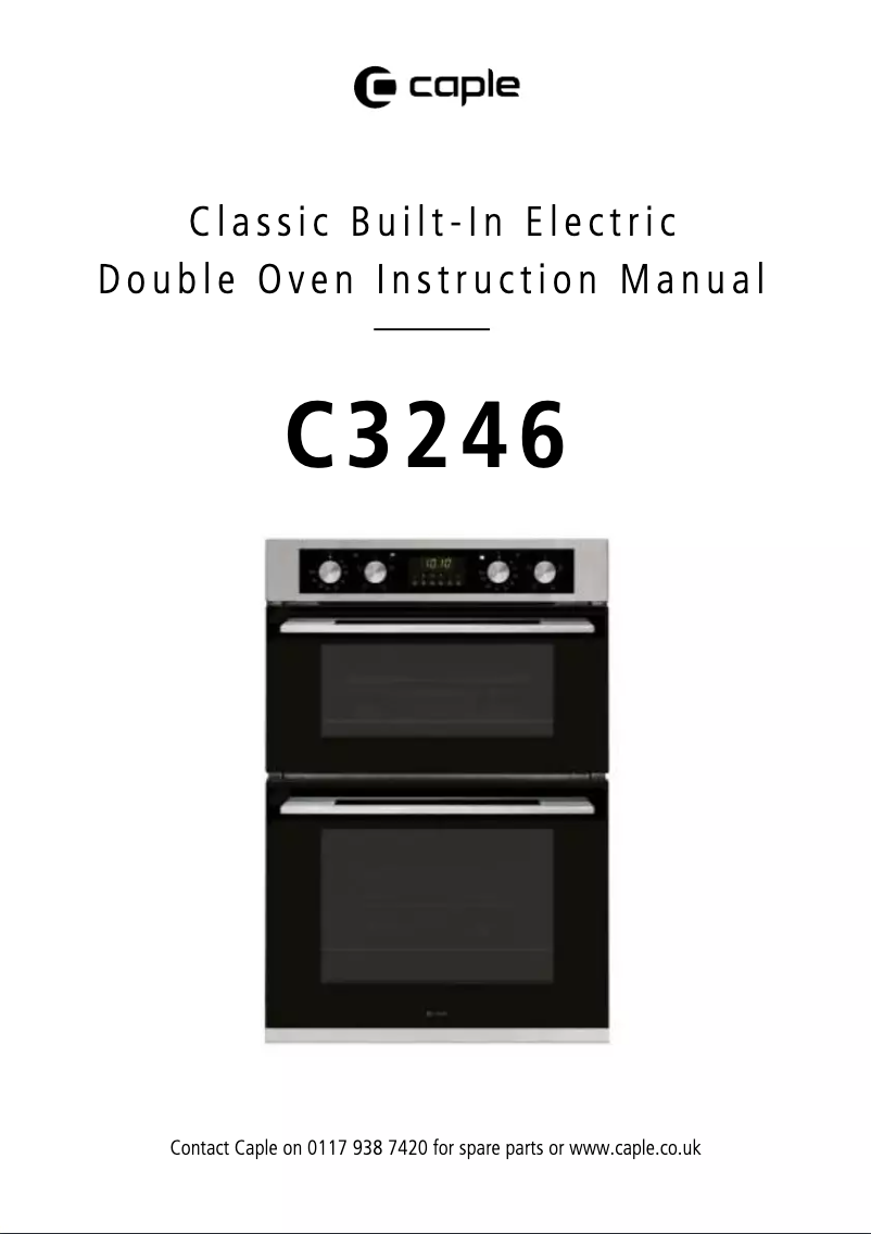 Page 1 de la notice Manuel utilisateur Caple C3246