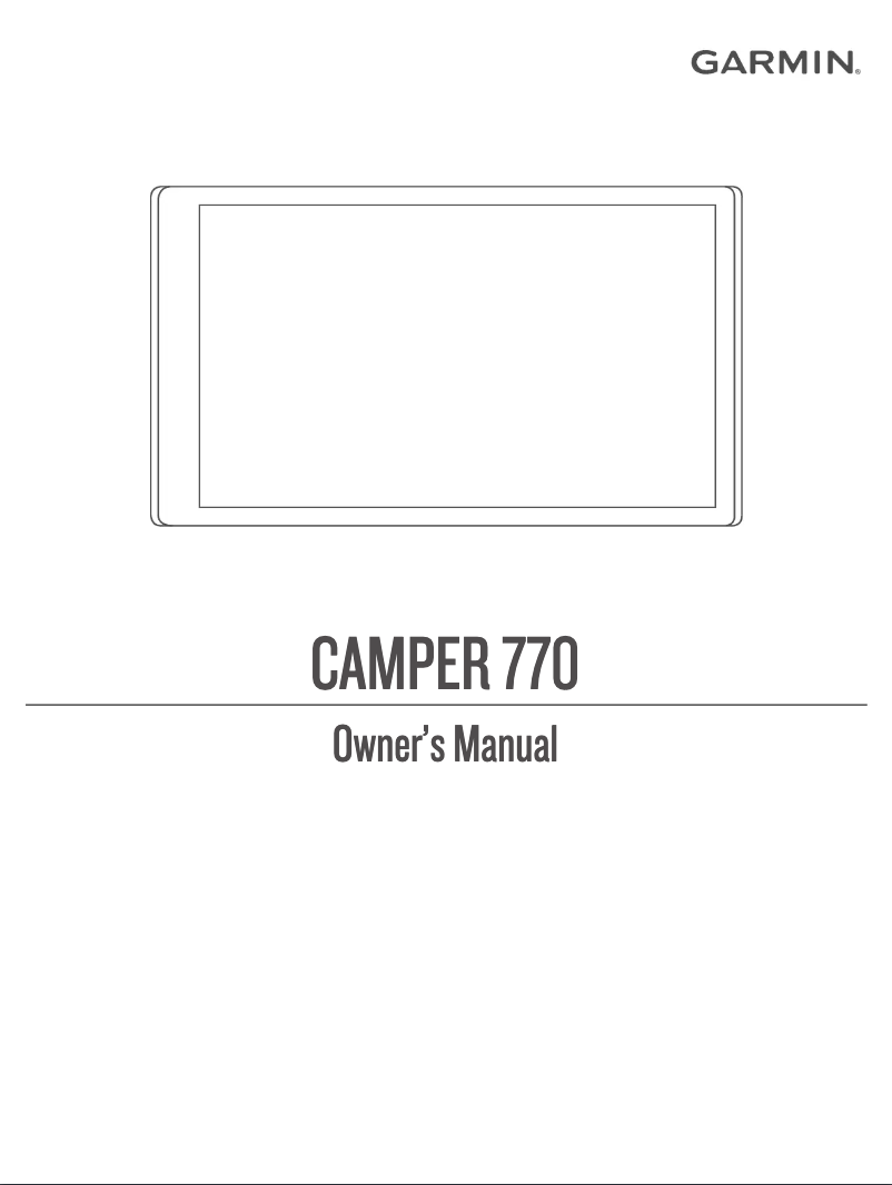 Image de la première page du manuel de l'appareil Camper 770