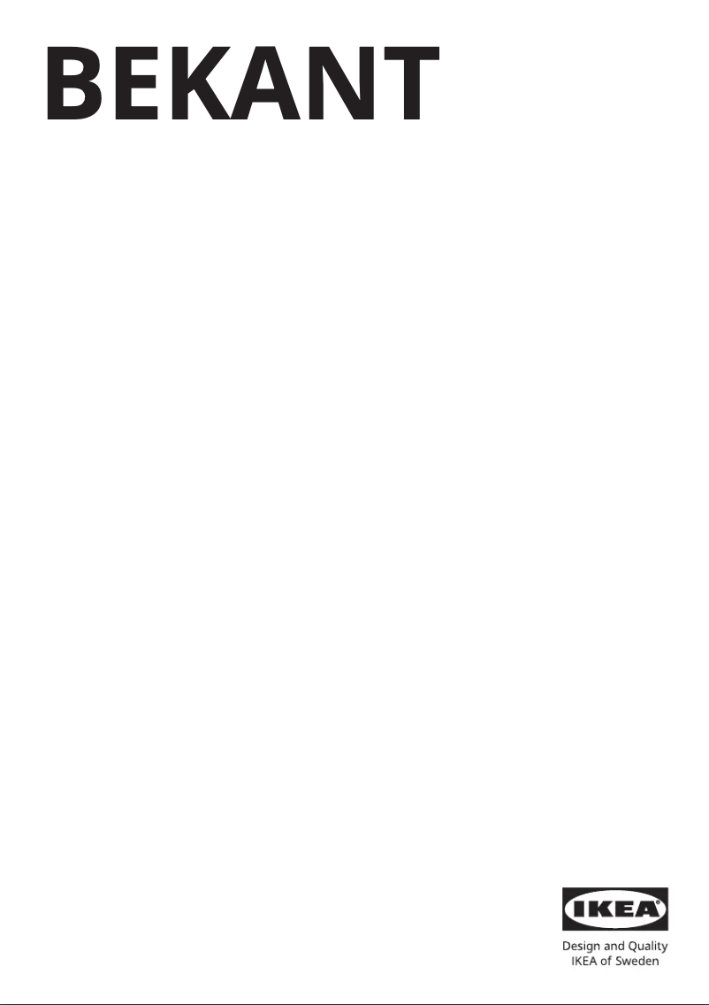 Page 1 de la notice Manuel utilisateur Ikea BEKANT 402.783.07