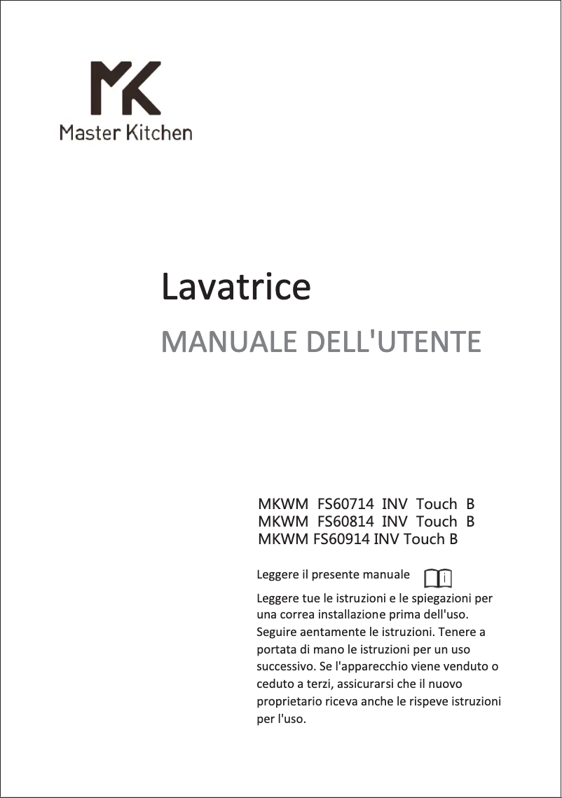 Image de la première page du manuel de l'appareil MKWM FS60914 INV TOUCH B