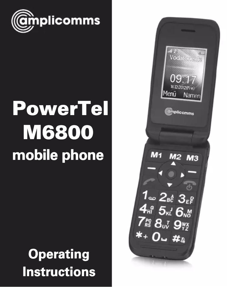 Page n°1 - Manuel utilisateur Amplicomms PowerTel M6800