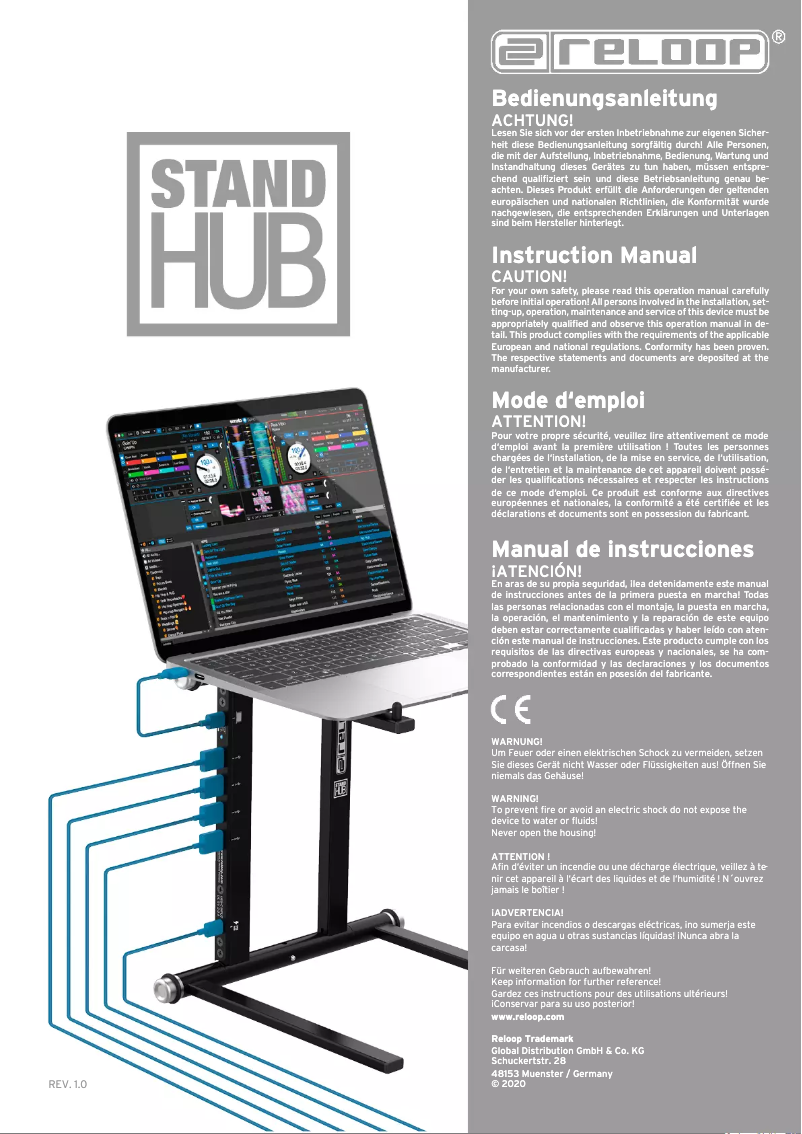 Page n°1 - Manuel utilisateur Reloop Stand Hub