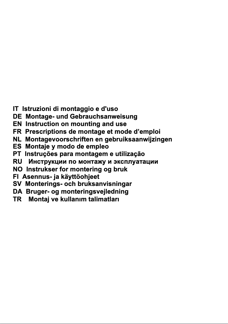 Image de la première page du manuel de l'appareil Meridiana EDS IX VT/A/120X70