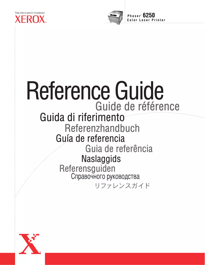 Image de la première page du manuel de l'appareil Phaser 6250