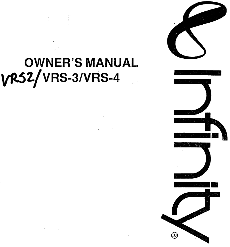 Página 1 del manual Manual de usuario Infinity VRS-4