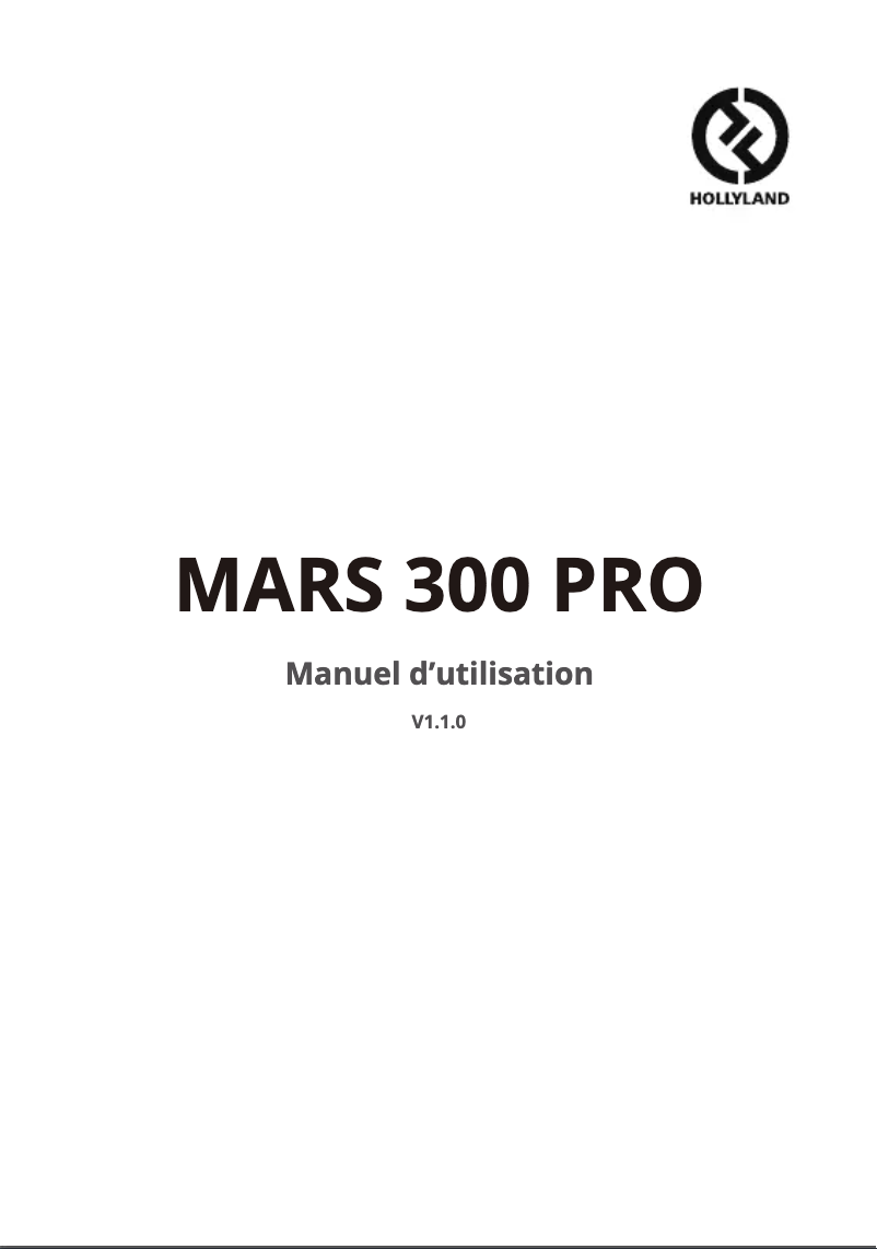 Image de la première page du manuel de l'appareil Mars 300 Pro
