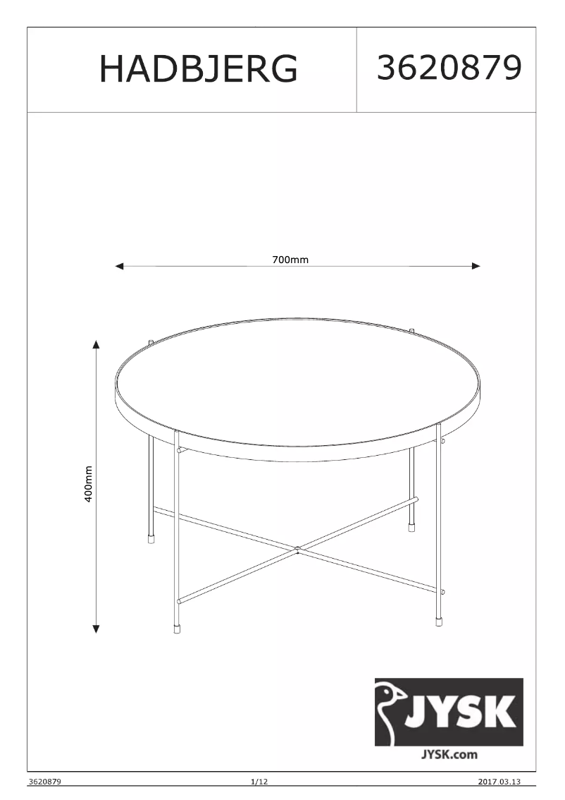 Page 1 de la notice Manuel utilisateur JYSK Hadbjerg