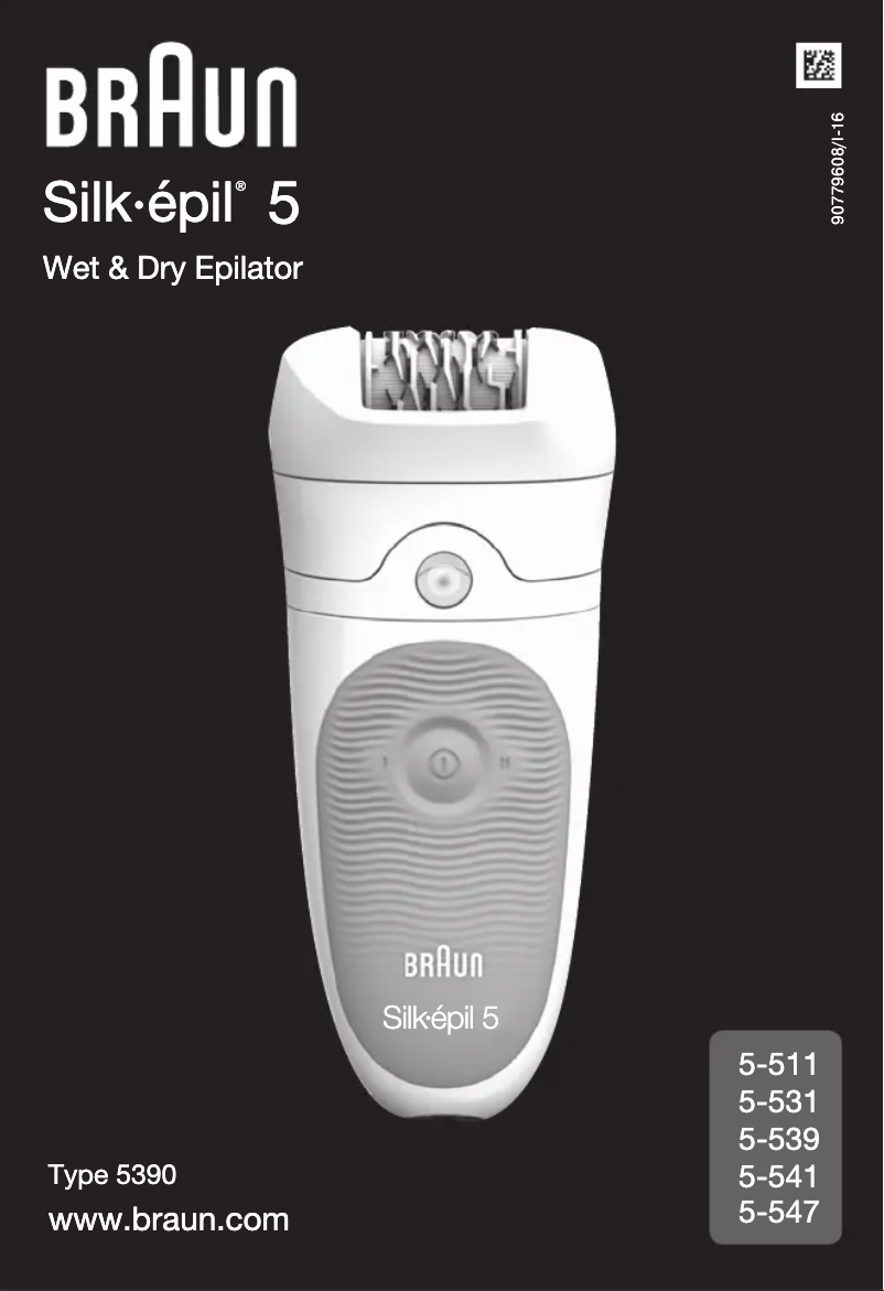 Page 1 de la notice Manuel utilisateur Braun Silk-épil 5 Wet & Dry