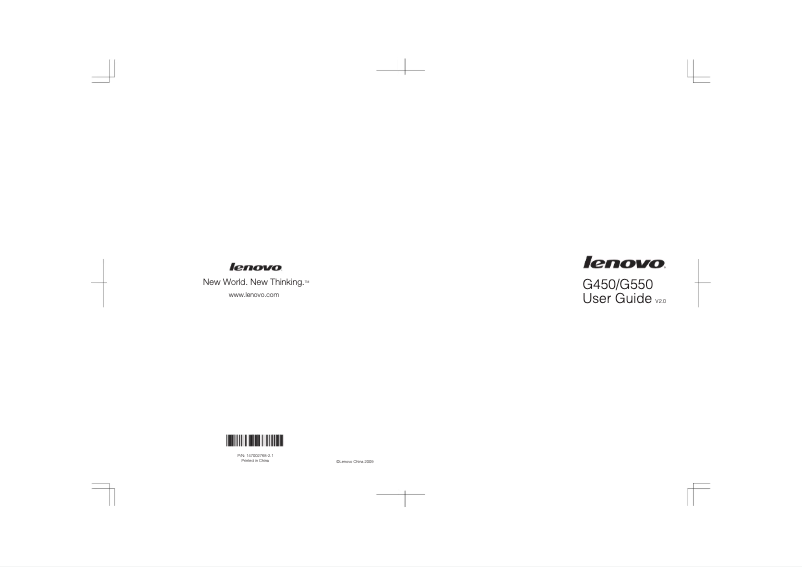 Page 1 de la notice Manuel utilisateur Lenovo Essential G550