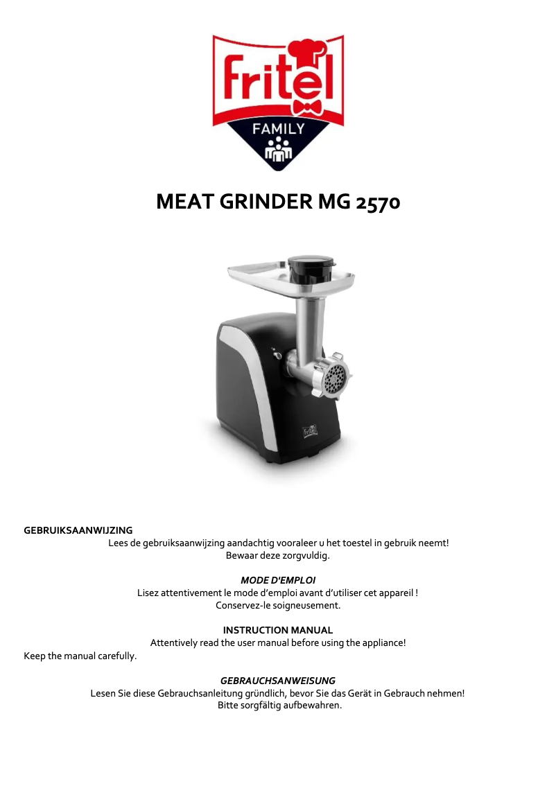 Page 1 de la notice Manuel utilisateur Fritel MG2570