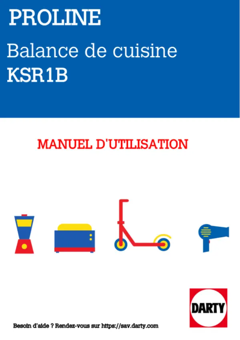 Page n°1 - Manuel utilisateur Proline KSR1B