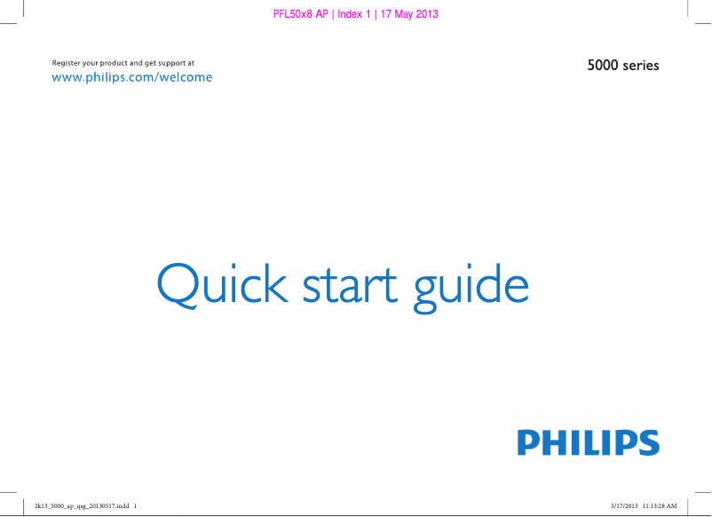 Página 1 del manual Guía de inicio rápido Philips 42PFL5008S