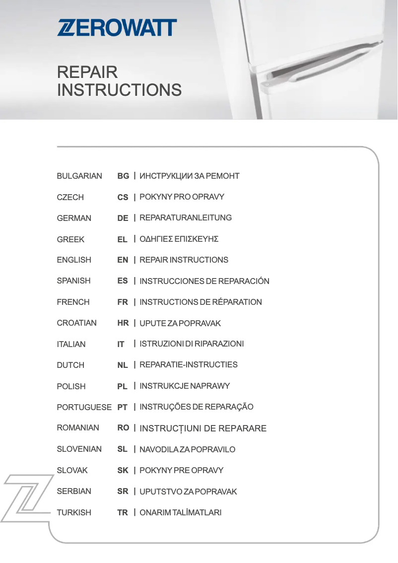 Page n°1 - Manuel utilisateur Zerowatt ZCHM 200