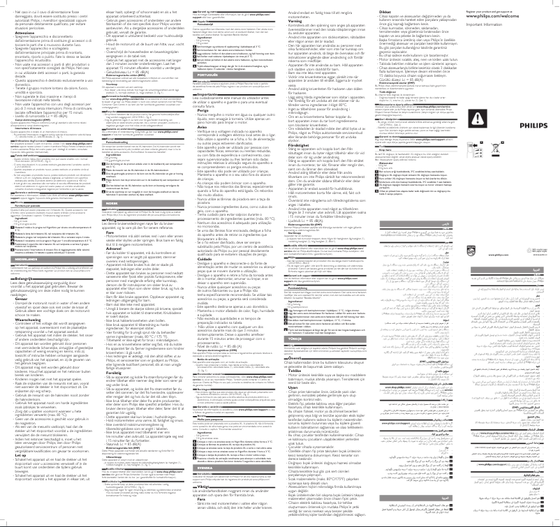 Page n°1 - Manuel utilisateur Philips Avance Collection HR1640